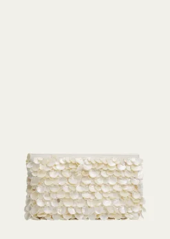 SIMKHAIReese Seashell Leather Clutch Bag
