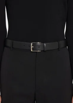Simonnot GodardMen's Galuchat Grained Leather Belt, 35mm