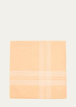 Simonnot GodardMen's Check Fine Cotton Scarf