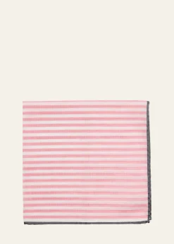 Simonnot GodardMen's Cotton Bengal Stripe Handkerchief