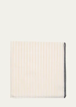 Simonnot GodardMen's Cotton Bengal Stripe Pocket Handkerchief