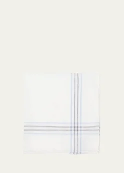Simonnot GodardMen's Plaid Stripe Handkerchief