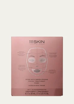 111SKINRose Gold Brightening Facial Treatment Mask Box, 5 Count