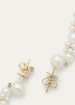 Sophie Bille BraheGrand Escalier de la Reine Pearl Cluster Drop Earrings in 14K Yellow Gold