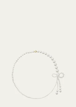Sophie Bille BrahePeggy Rosette Graduated Freshwater Pearl Necklace with Bow