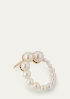 Sophie Bille BrahePetite Embrass de Perle Graduated Earring, Single, Left
