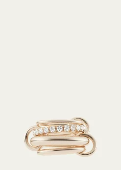 Spinelli KilcollinLuna Rose 4-Link Ring with Diamonds