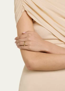 Spinelli KilcollinNorah Yellow Gold Pave 3-Link Ring