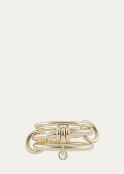 Spinelli KilcollinPiera 18K Yellow Gold Diamond 3-Link Ring