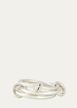 Spinelli KilcollinThree Link Ring with Connectors in Sterling Silver