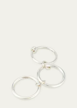 Spinelli KilcollinThree Link Ring with Connectors in Sterling Silver