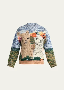 Stella McCartneyAlpaca Jacquard Crewneck Sweater
