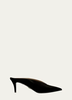 Stella McCartney60mm Brushed Pointed-Toe Mules