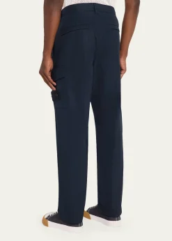 Stone IslandMen's Cotton Straight Leg Cargo Pants