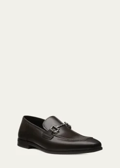 Stuart WeitzmanMen's Simon Leather Twist Bit Loafers