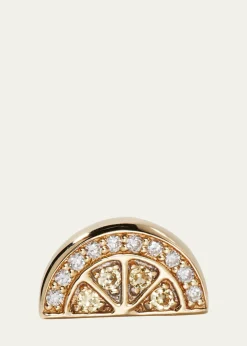 Sydney Evan14k Diamond and Yellow Sapphire Lemon Earring