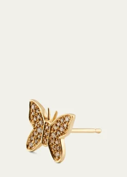 Sydney Evan14k Diamond Butterfly Single Stud Earring