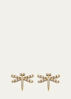 Sydney Evan14K Diamond Dragonfly Stud Earring, Single