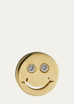 Sydney Evan14k Diamond Happy Face Stud Earring, Single