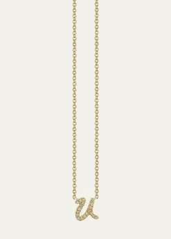 Sydney Evan14k Diamond Pave Initial Necklace