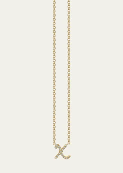 Sydney Evan14k Diamond Pave Initial Necklace