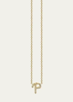 Sydney Evan14k Diamond Pave Initial Necklace