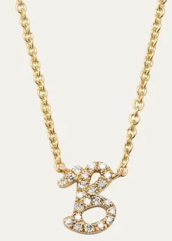 Sydney Evan14k Diamond Pave Initial Necklace