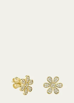 Sydney Evan14K Gold Daisy Stud Earring with Diamonds