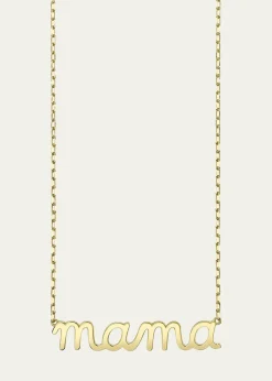 Sydney Evan14k Gold Mama Script Necklace