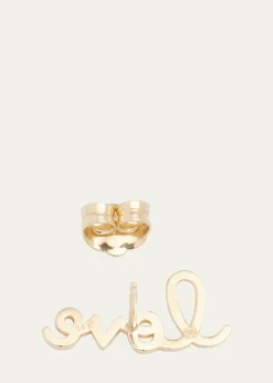 Sydney Evan14k Love Script Earring, Single