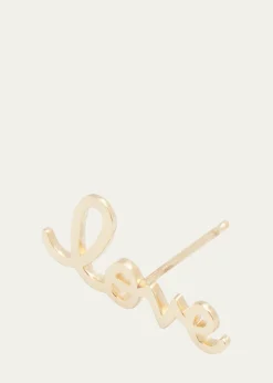 Sydney Evan14k Love Script Earring, Single