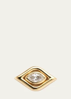 Sydney Evan14k Marquise Evil Eye Stud Earring, Single