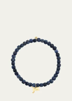Sydney Evan14K Tiny Hummingbird on Sapphire Stretch Bracelet