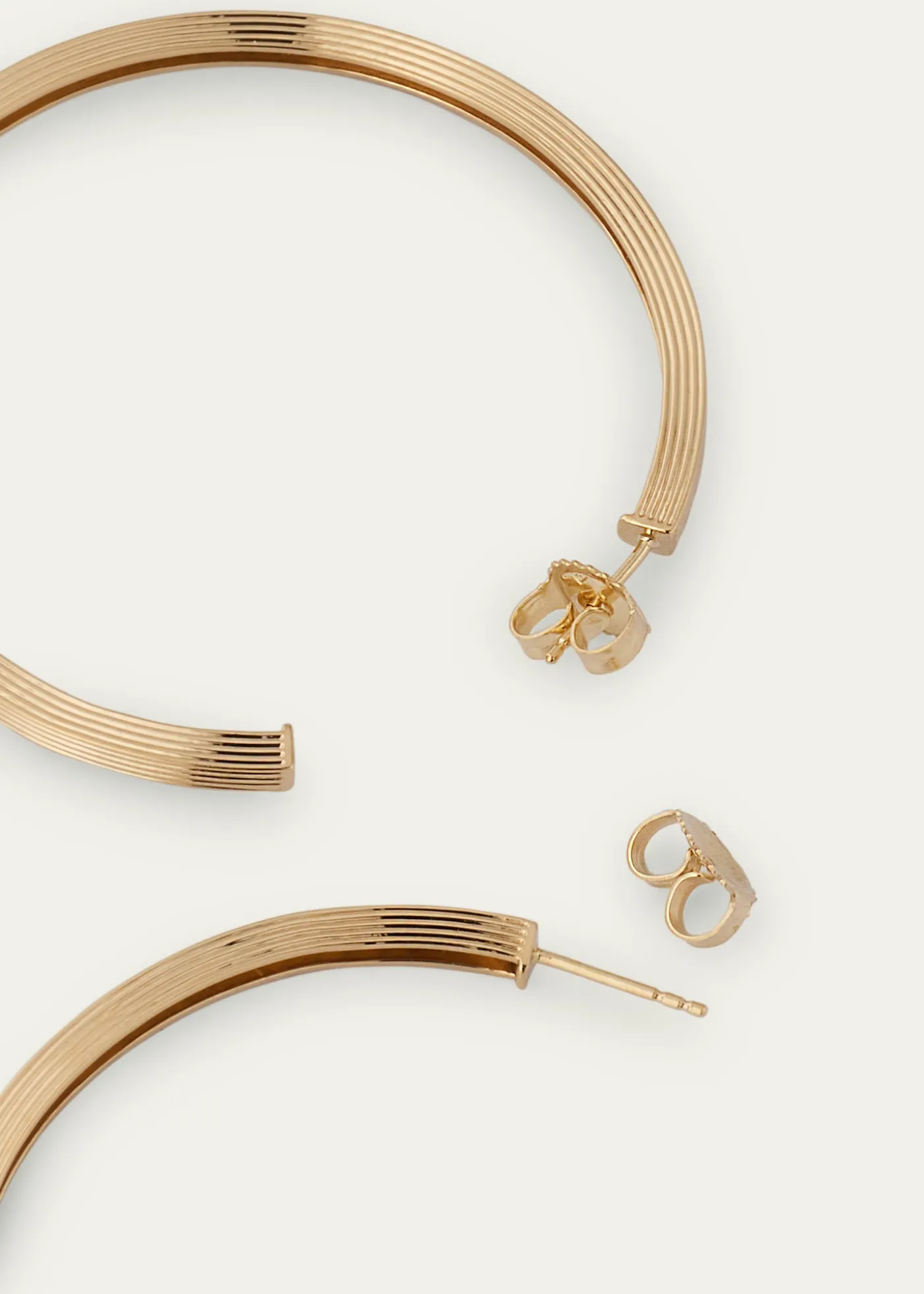 Sydney Evan14K Yellow Gold Fluted Hoop Earrings