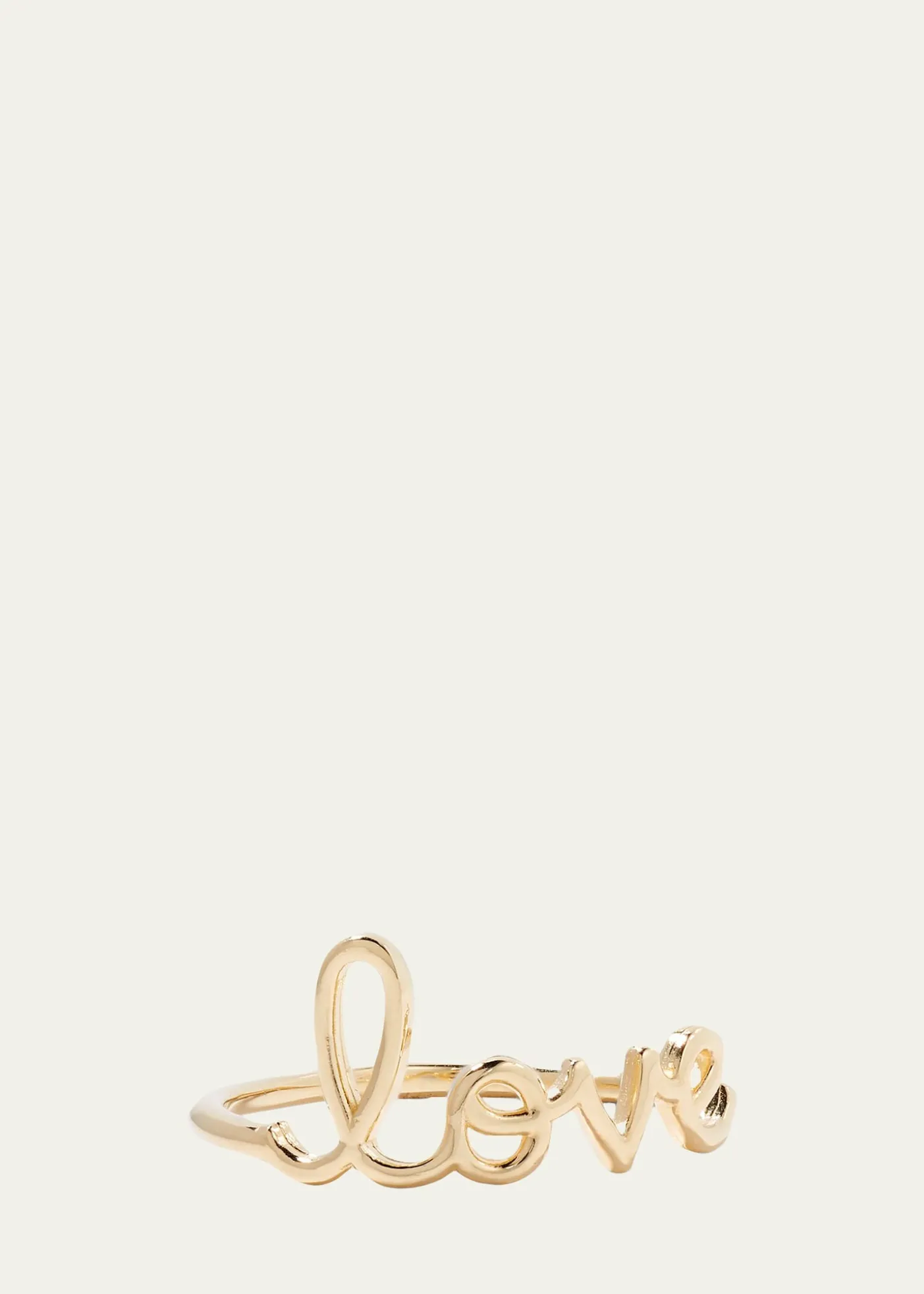 Sydney Evan14k Yellow Gold Pure Love Script Ring