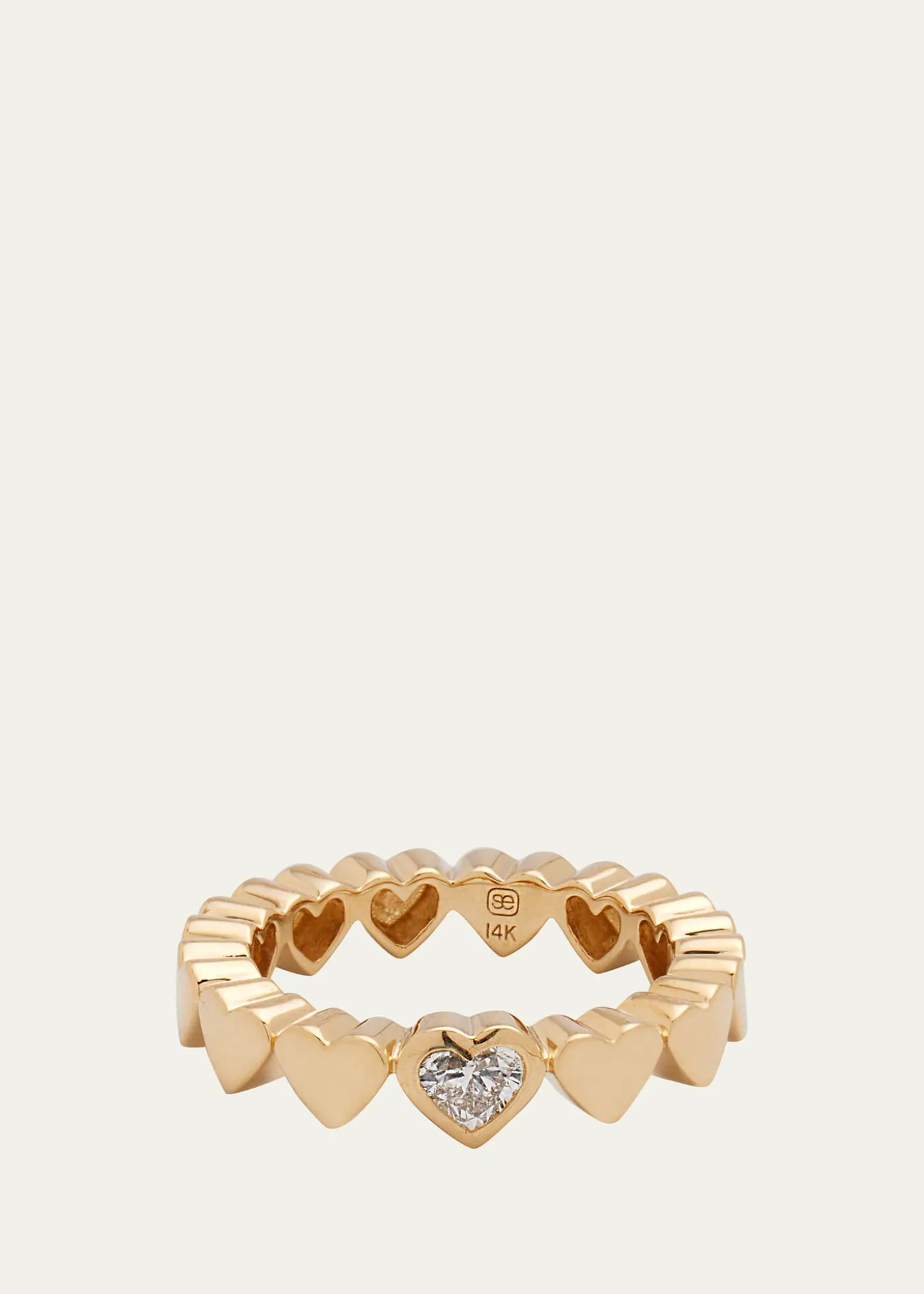 Sydney Evan14k Yellow Gold Single Diamond Heart Ring, Size 6.5