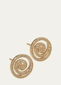 Sydney EvanYellow Gold Diamond Spiral Stud Earrings