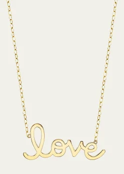 Sydney EvanYellow Gold Pure Love Necklace with Heart Chain