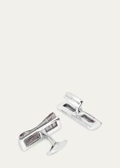 TateossianMen's Limited Edition Meteorite Seymchan Etched Cufflinks