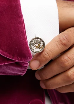 TateossianMen's Round Skeleton Gear Cufflinks