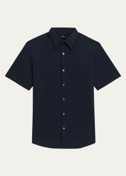 TheoryMen's Irving Short Sleeve Shirt in Structure Knit