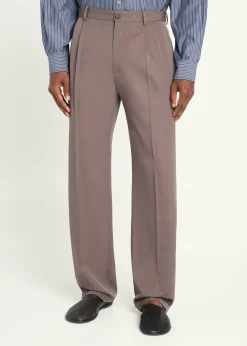 THE ROWMen's Tosca Straight-Leg Wool-Silk Pants