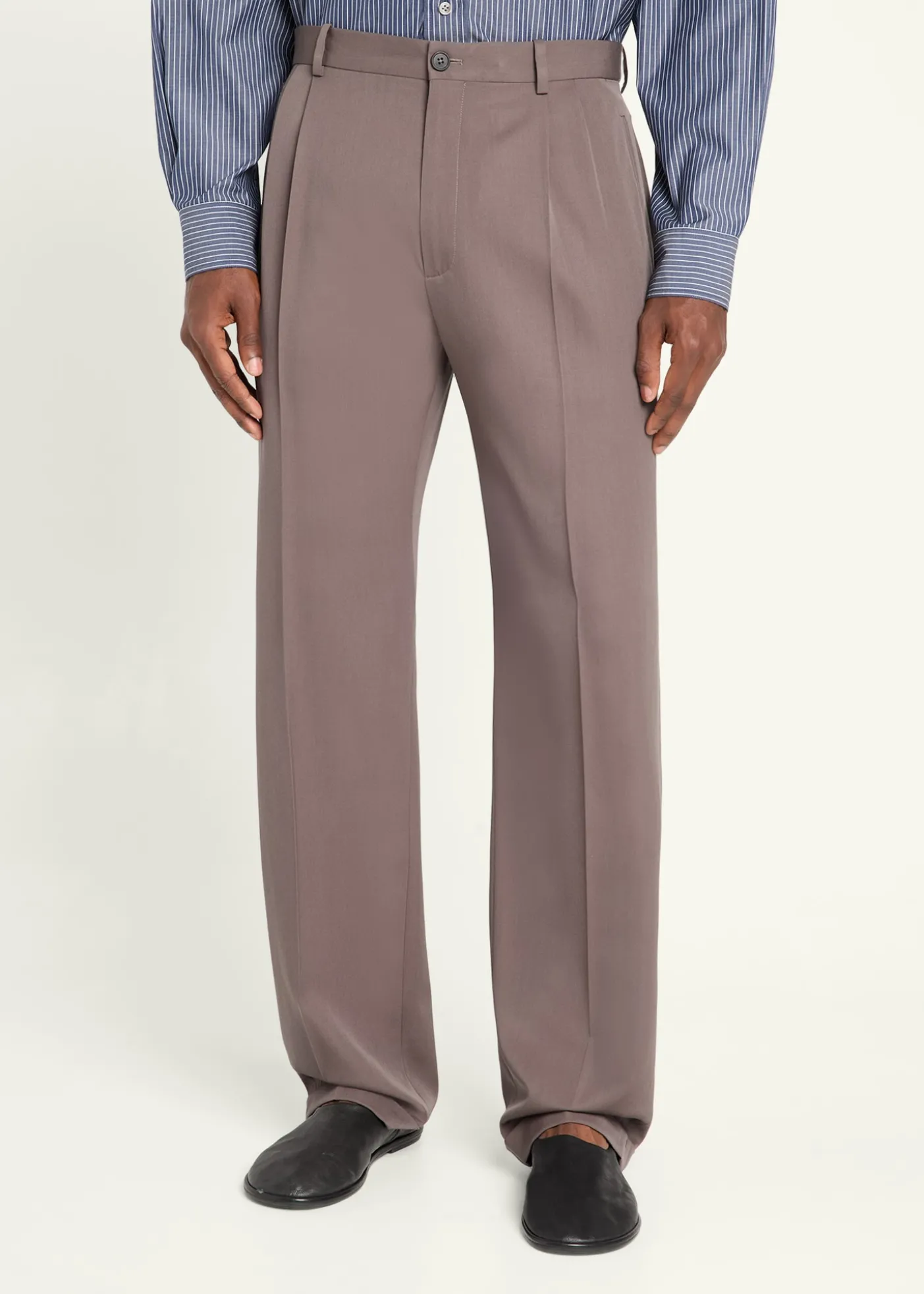 THE ROWMen's Tosca Straight-Leg Wool-Silk Pants