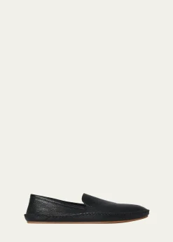 THE ROWMen's Vasko Grainy Leather Loafers