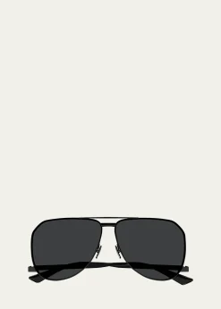 THIS ITEM IS NOT AVAILABLE.Saint LaurentMen's SL 690 Dust Metal Aviator Sunglasses