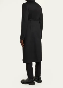 THIS ITEM IS NOT AVAILABLE.McQueenMen's Wool Stripe Collar-Tie Overcoat