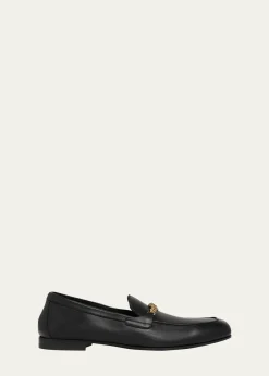 THIS ITEM IS NOT AVAILABLE.VersaceMen's Leather Medusa-Chain Loafers