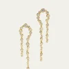 THIS ITEM IS NOT AVAILABLE.Alexis BittarAsterales Gold CZ Arched Long Earrings