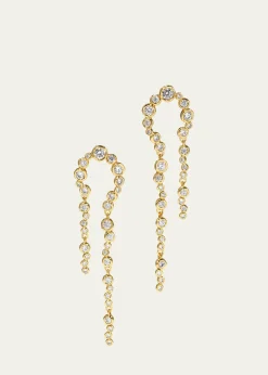 THIS ITEM IS NOT AVAILABLE.Alexis BittarAsterales Gold CZ Arched Long Earrings