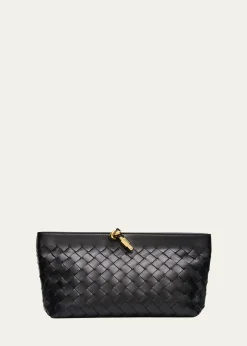 THIS ITEM IS NOT AVAILABLE.Bottega VenetaAndiamo Knot-Embellished Leather Clutch Bag